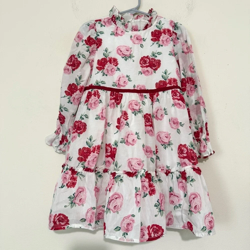 Janie and Jack The Rose Ruffle Dress SIZE 5